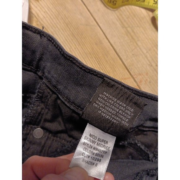 Hudson Womens 27 Black Mid Rise Nico Super Skinny Jeans Stretch NWT $155 - Picture 7 of 10